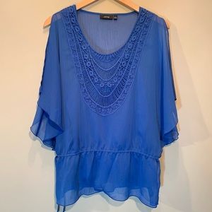 APT. 9 - Blue Flowy Blouse with Cami